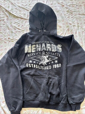 Menards Graphic Pullover Hoodie in Black